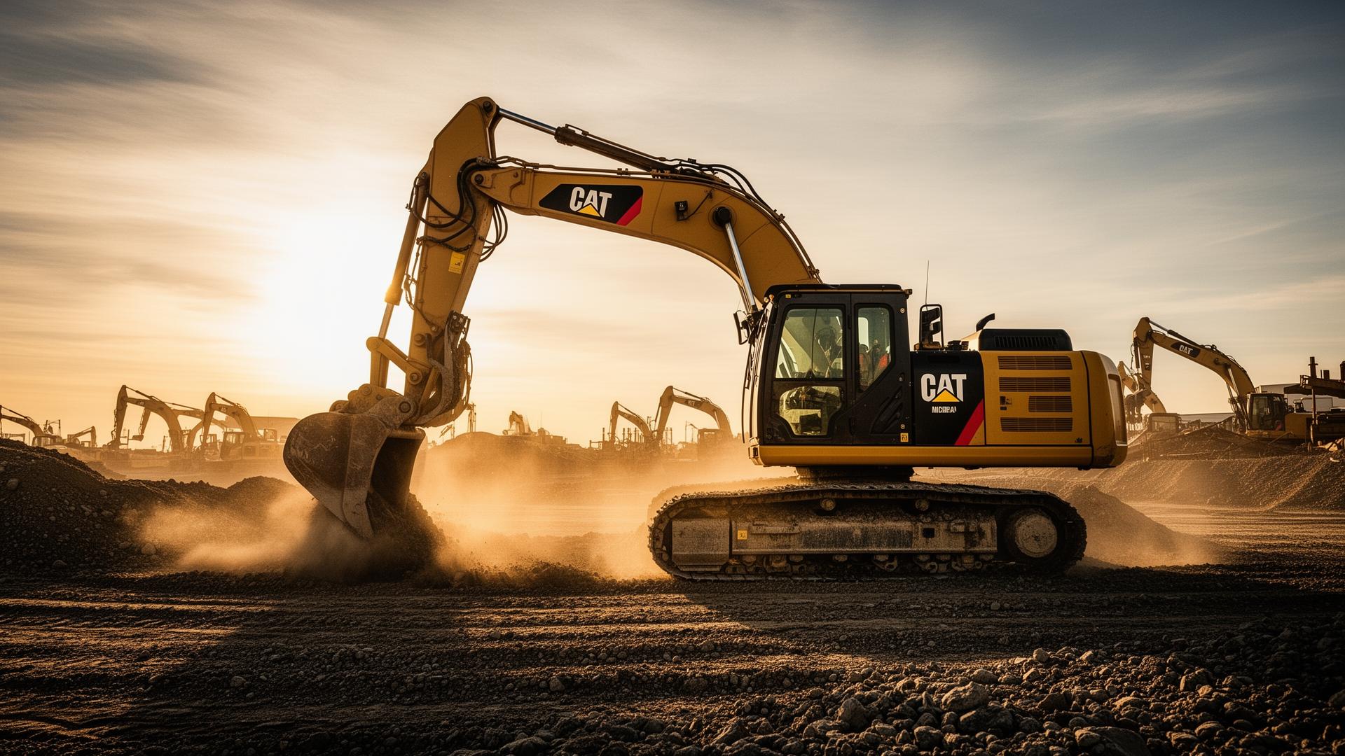 Excavator at work on a Michigan jobsite